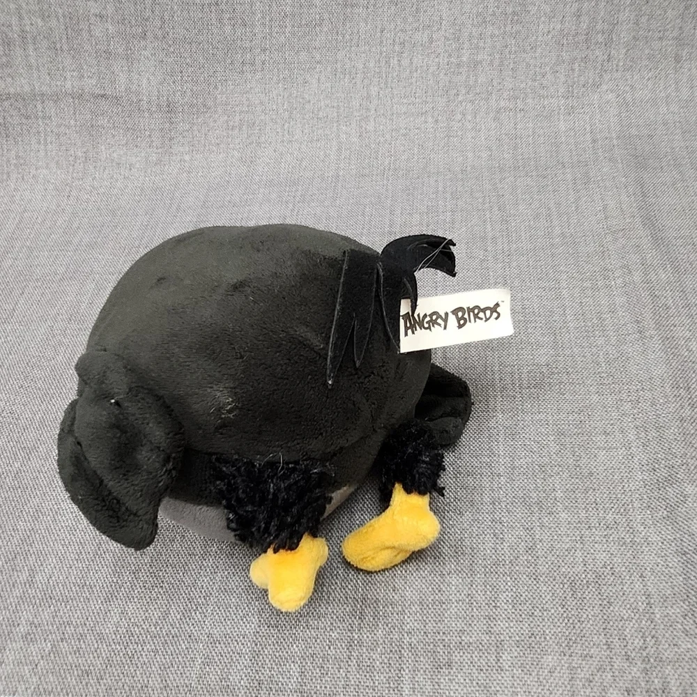 2016 Angry Birds Plush Movie Rovio Bomb Black Bird Plush w/ No Sound